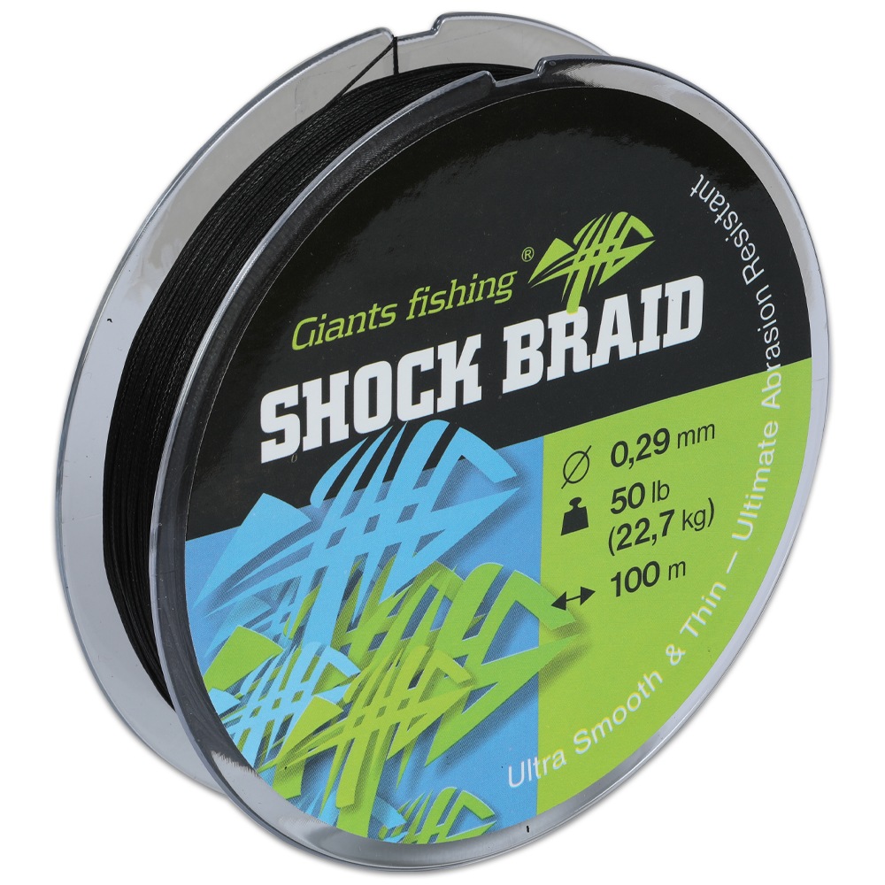 GIANTS FISHING SPLÉTANÁ ŠŇŮRA SHOCK BRAID 0,29 mm / 22,7 kg / 100 m