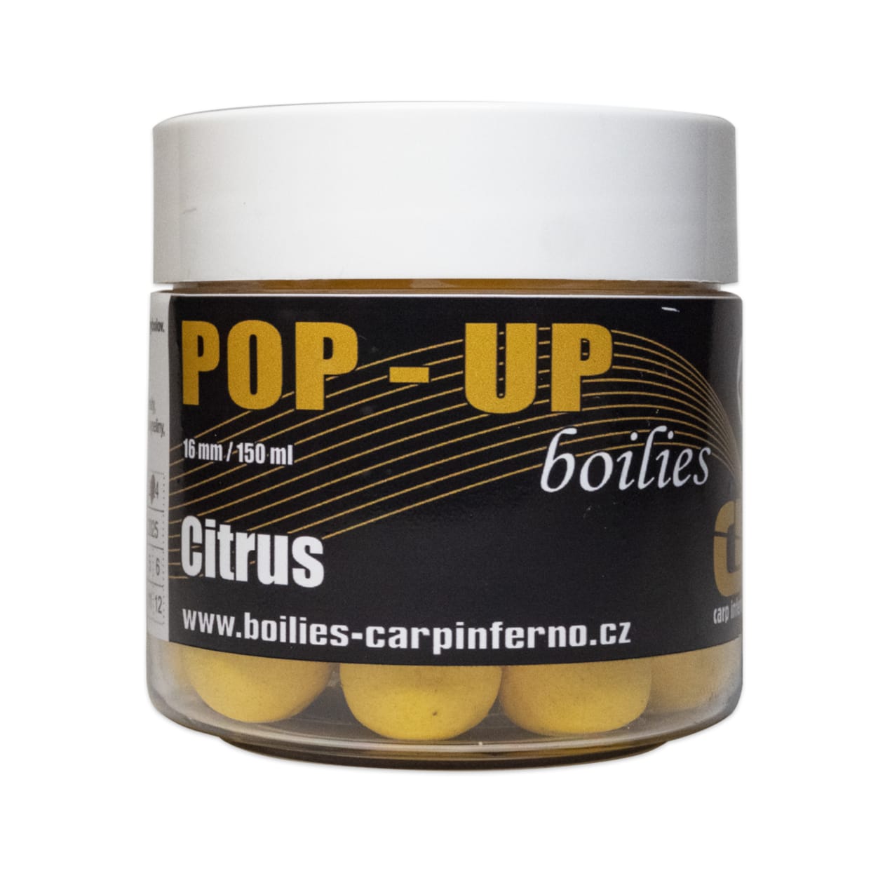 CARP INFERNO Pop - up boilies Citrus 16 mm 150 ml