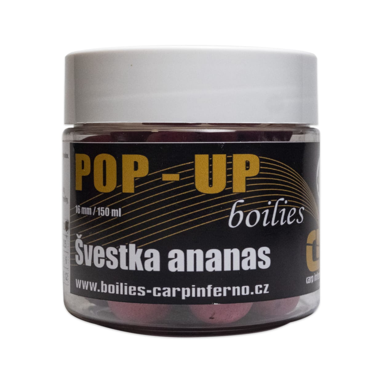 CARP INFERNO Pop - up boilies CARP INFERNO Pop - up boilies Švestka/Ananas 16 mm 150 ml