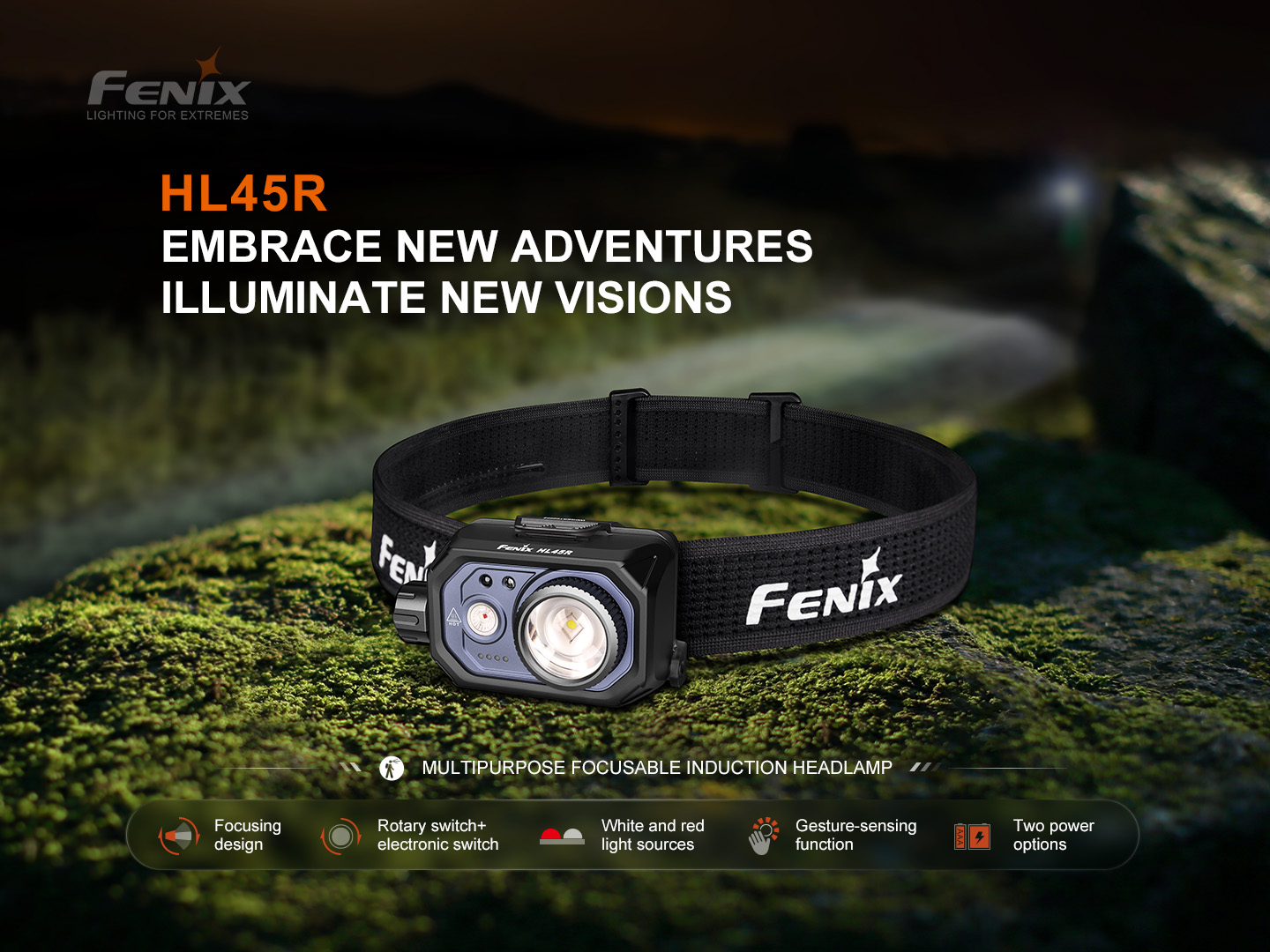 FENIX Nabíjecí zaostřovací čelovka HL45R