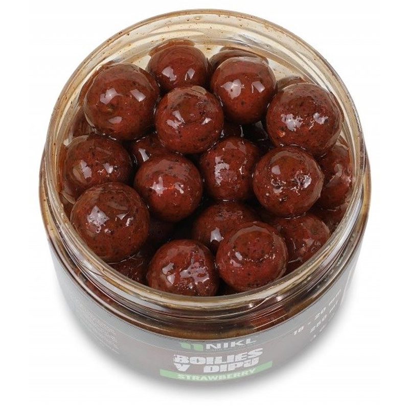 NIKL Boilies v dipu Strawberry 250ml 20mm