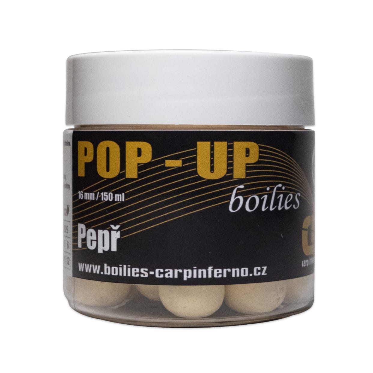 CARP INFERNO Pop - up boilies Pepř 16 mm 150 ml