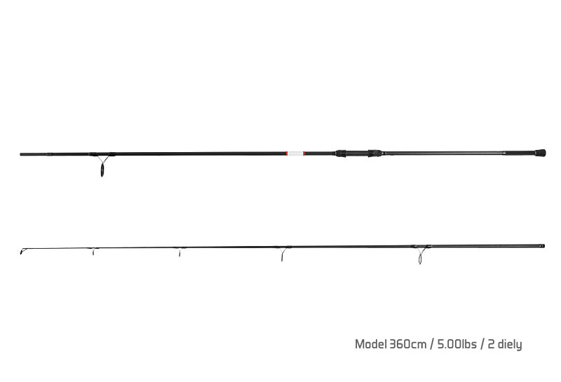 DELPHIN Prut BOMBER 360 cm / 5 lbs / 2 díly