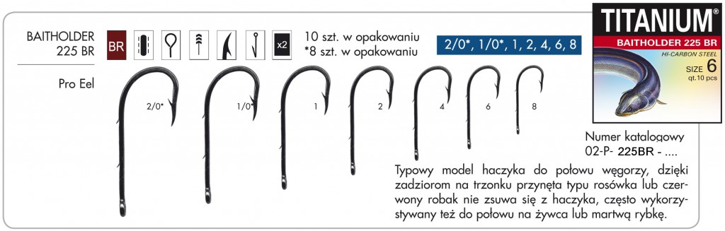 Háček TITANIUM BAIT.225 BR 1/0