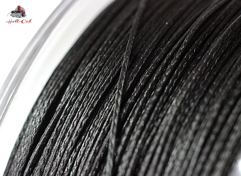 HELL-CAT SPLÉTANÁ ŠŇŮRA ROUND BRAID POWER BLACK 0,70MM / 85KG / 200M
