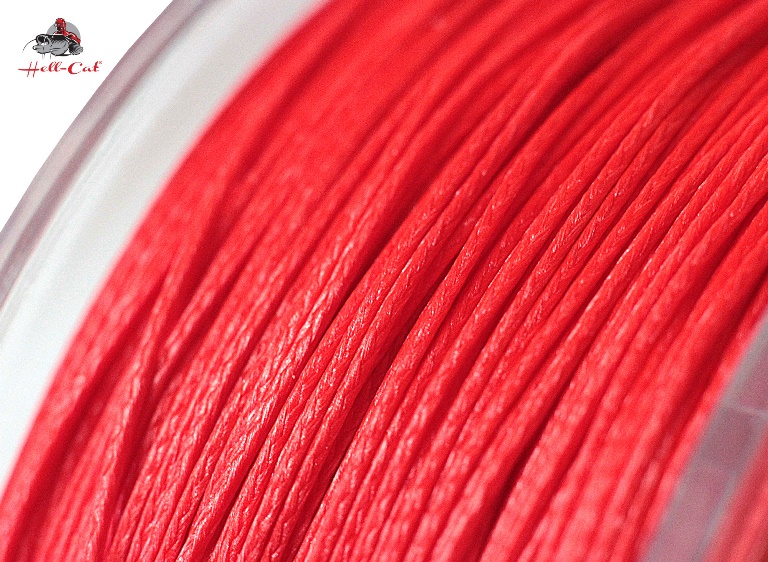 HELL-CAT SPLÉTANÁ ŠŇŮRA ROUND BRAID POWER RED 0,50MM / 57,50KG / 200M