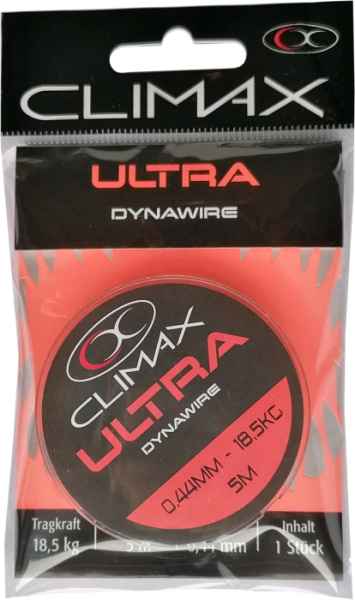 CLIMAX Vázací lanko DYNAWIRE 0,44 mm / 18,5 kg / 5 m + 20 ks crimps