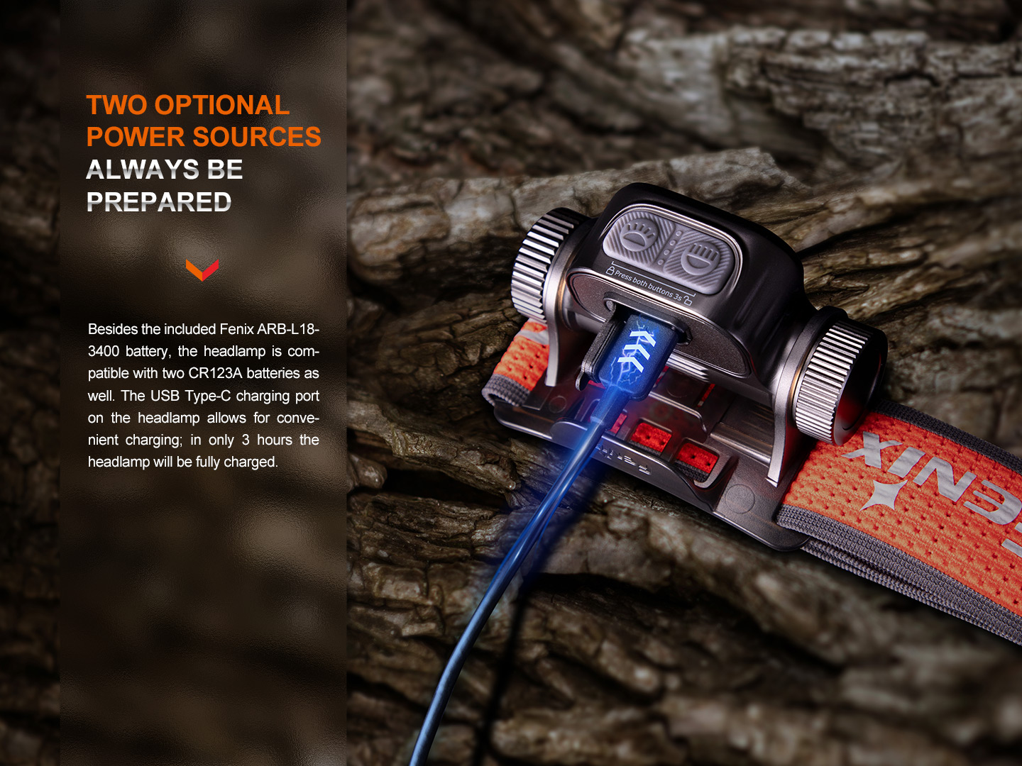 FENIX Nabíjecí čelovka HM65R-T V2.0 černá