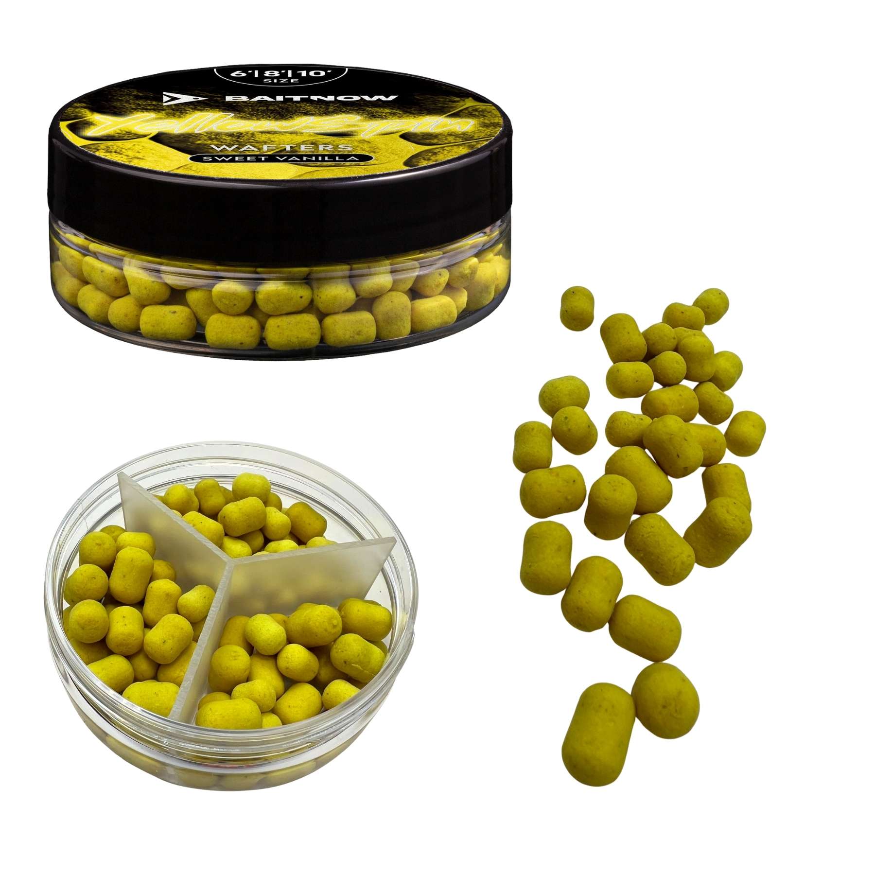 BAITNOW Wafters Method Feeder Yellow Spin 6-8-10mm 24 g