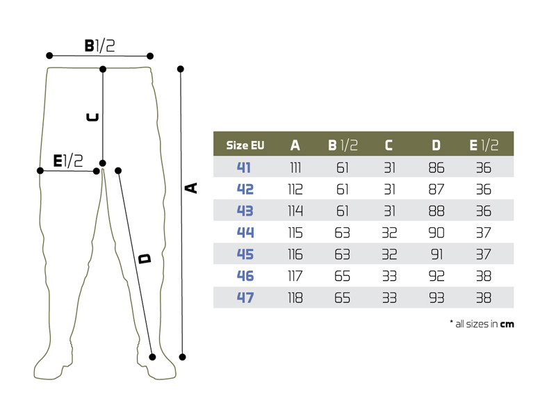 DELPHIN Brodící kalhoty do pasu HRON Pants vel. 46