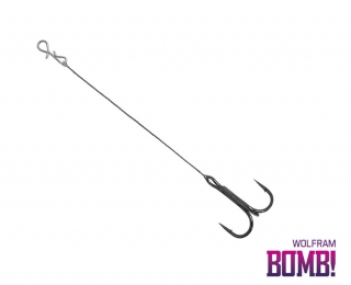 DELPHIN Přívlačový návazec BOMB! Twisto RIGS Wolfram háček 2 / 12 cm / 3 ks