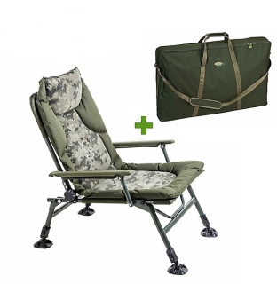AKCE MIVARDI Křeslo CamoCODE ARM + transportní taška CamoCODE Arm 