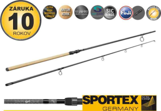 SPORTEX Prut D.N.A CS2 3,66 m 3,00lb 2 díly - korková rukojeť