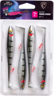 FOX RAGE - Sada gumových nástrah Slick Shad UV Single Colour Packs Lemontiger 11 cm 4 ks