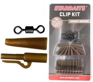 STARBAITS Clip Kit Set závěs na olovo (10ks) hnědá