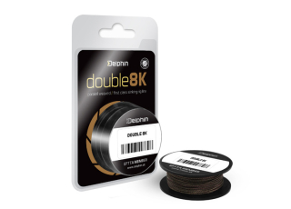 DELPHIN Návazcová šňůrka 8K DOUBLE 25 lbs / 20 m / kamufláž