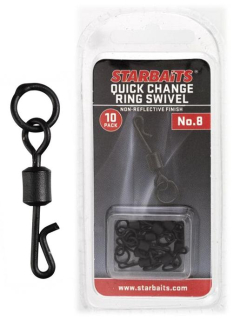 STARBAITS Obratlík s kroužkem - Quick Change č.8 (10ks)