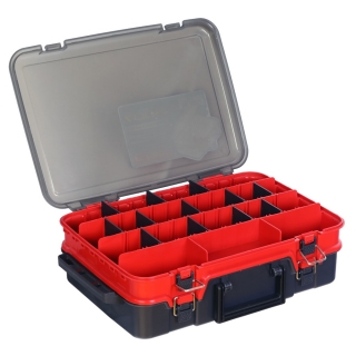HELL-CAT KUFŘÍK PLASTOVÝ TB DOUBLE LAYER ( RED-GREY )